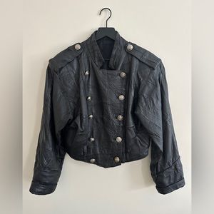 Vintage 80’s leather sailor jacket